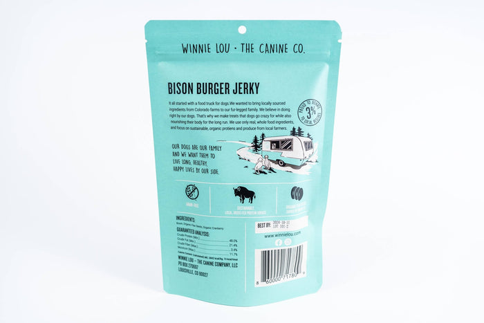 Bison Burger Jerky - Winnie Lou - The Canine CompanyDog TreatsFound My Animal