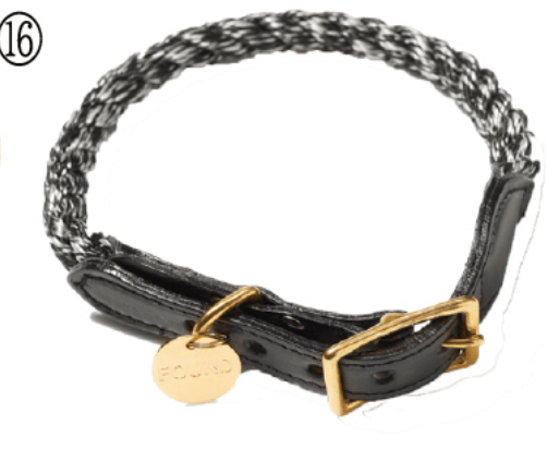 BLACK AND WHITE UP-CYCLED ROPE DOG & CAT COLLARDog CollarsFound My AnimalXS
