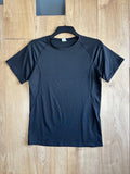 Black Compression Base Layer Gym Running T Shirt Size M Stretch Athletic