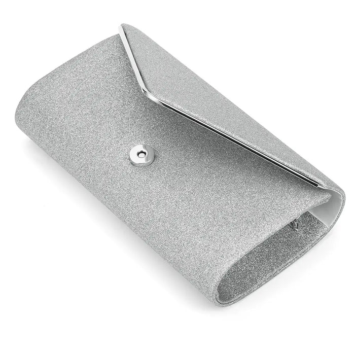 Black Glitter Envelope Clutch Bag for Women Evening Use