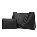 Black Rhombus Chain Shoulder Bag for Women