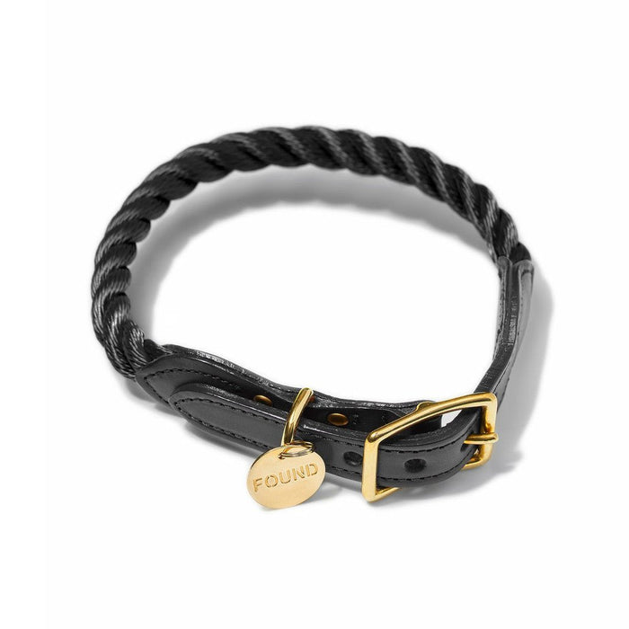 Black Rope Cat & Dog CollarDog CollarsFound My AnimalXS