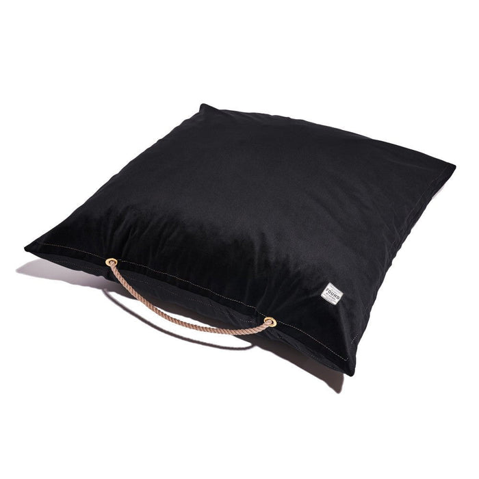 Black Washable Velvet Dog BedDog BedsFound My AnimalM