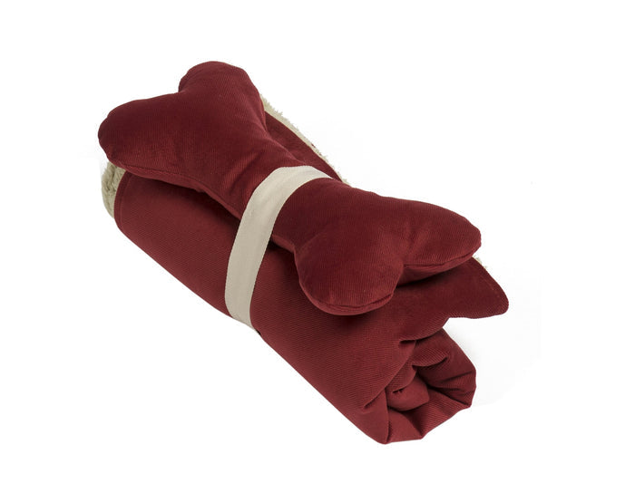 Blanket and Bone Toy Set- Spa TomatoDog BedsFound My AnimalSmall