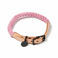 Blush Cotton Rope Cat & Dog Collar – Matte Black HardwareDog CollarsFound My AnimalXS
