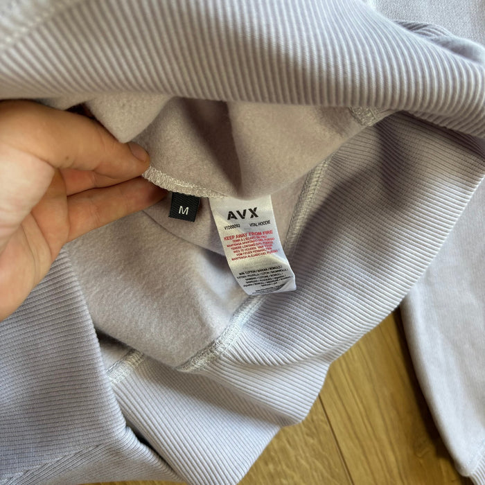 BNWT AVX Avirex Dept Vital Hoodie Lilac Embroidered Logo Oversized Heavyweight M