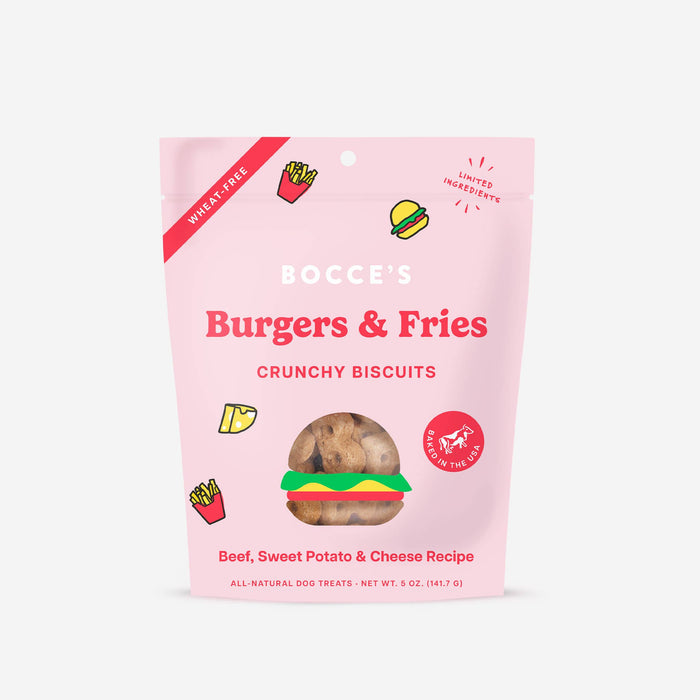 Bocce's Bakery Burgers & Fries Beef, Sweet Potatoes & Cheese Dog TreatsDog TreatsFound My Animal