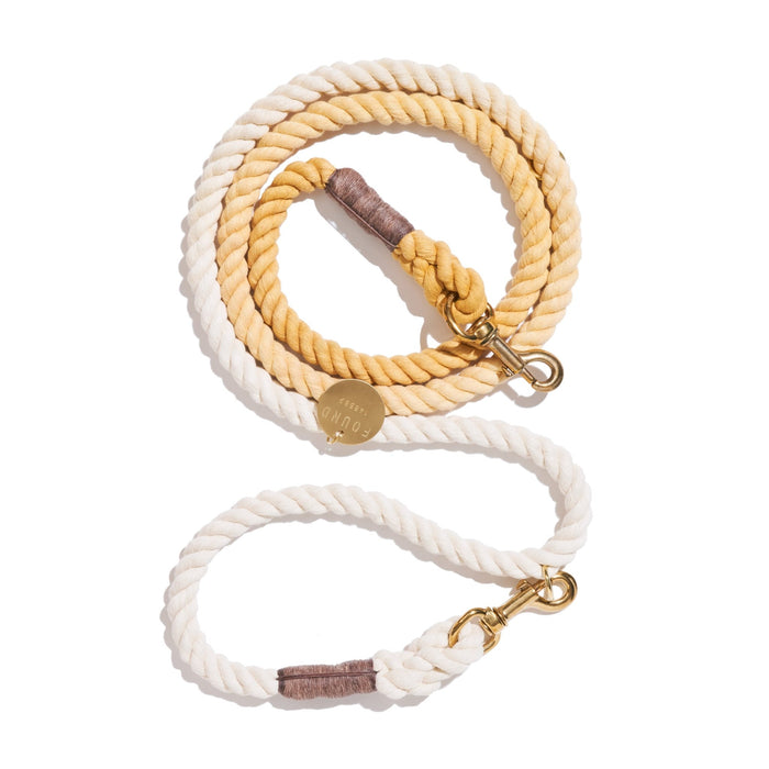 Butterscotch Cotton Rope Dog Leash by Found My Animal | Adjustable & Secure Bolt SnapShop LeashesFound My AnimalS