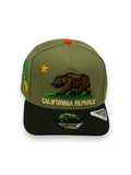 CALIFORNIA REPUBLIC (OLIVE) "9FIFTY AFRAME" NEW ERA SNAPBACK