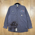 Carhartt FR Flame Resistant Work Shirt Grey Embroidered Utility Large