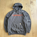 Carhartt Spell Out Sherpa Lined Hoodie Grey