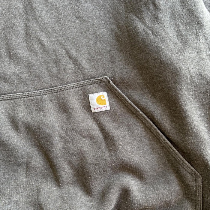 Carhartt Spell Out Sherpa Lined Hoodie Grey
