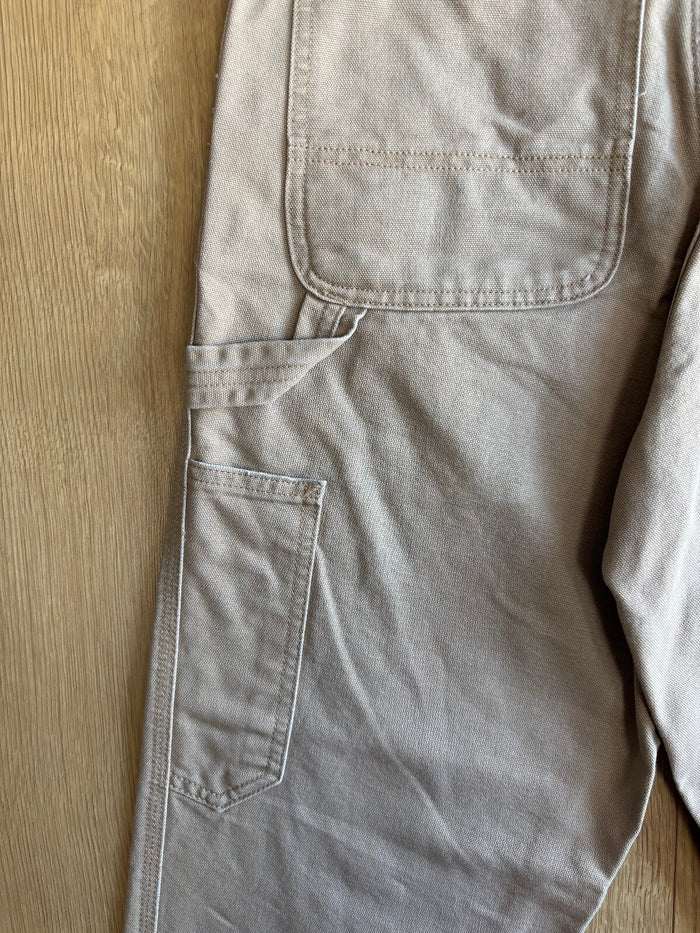 Carhartt WIP Single Knee Canvas Carpenter Work Pants Beige W27 L32