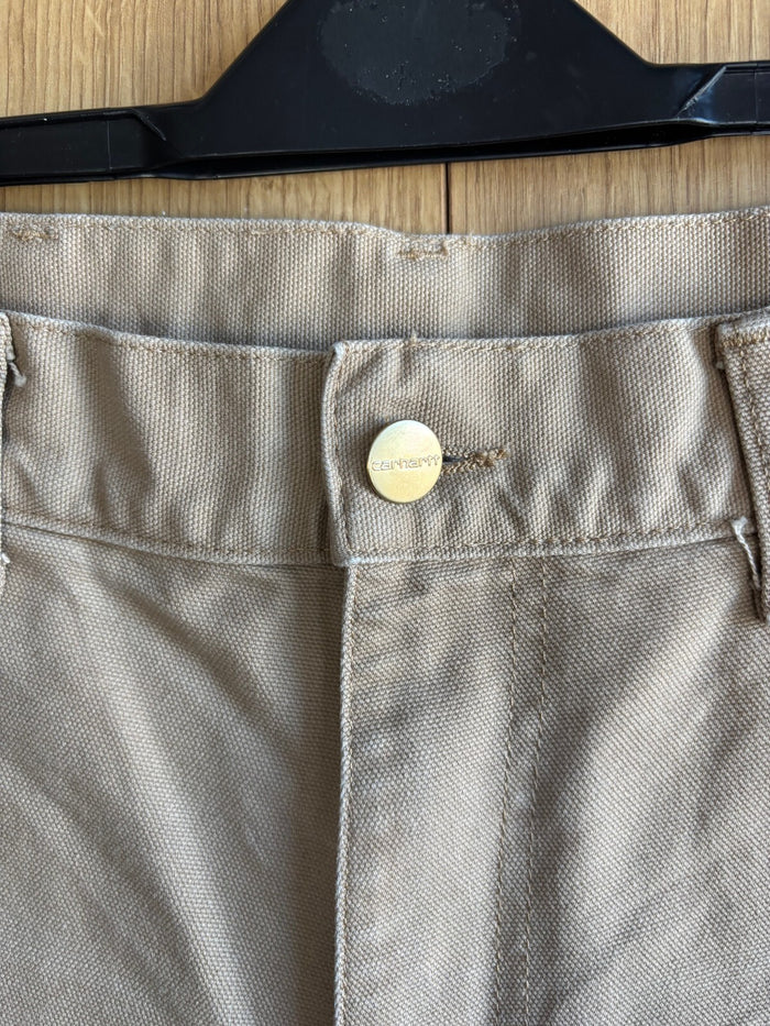 Carhartt WIP Single Knee Canvas Carpenter Work Pants Beige W27 L32