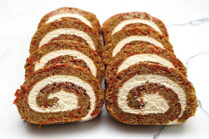 Carrot Cake Roulade by Crumble Crate