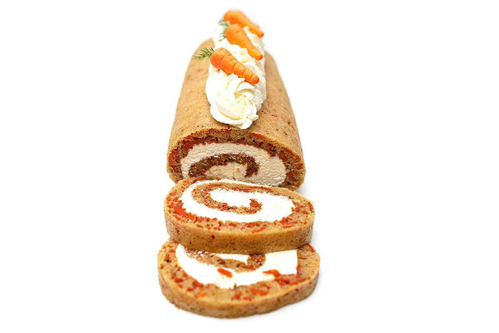 Carrot Cake Roulade by Crumble Crate