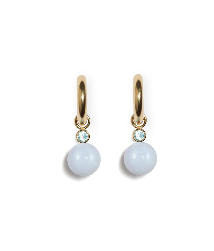 Chalcedony 14k Earring Charm