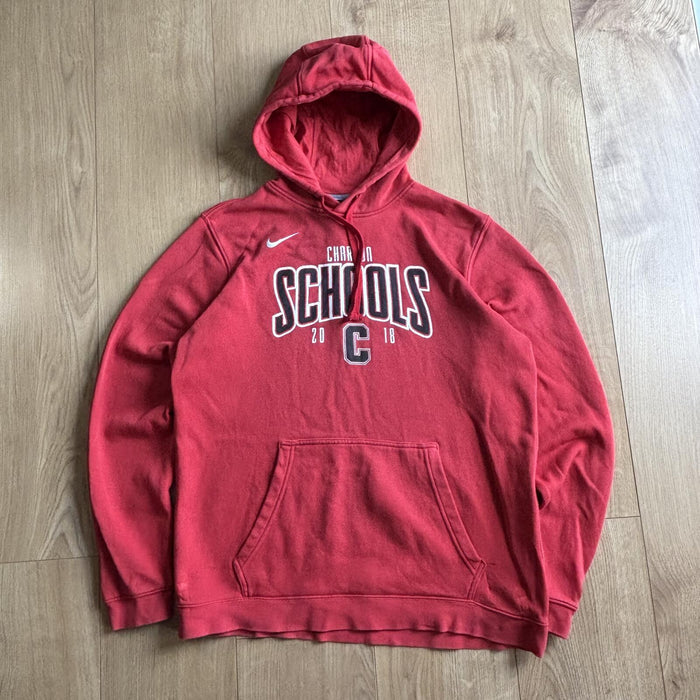 Nike Chardon Schools Hoodie Red Swoosh Spellout