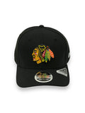 CHICAGO BLACKHAWKS (BLACK) "9SEVENTY" NEW ERA STRETCH SNAPBACK