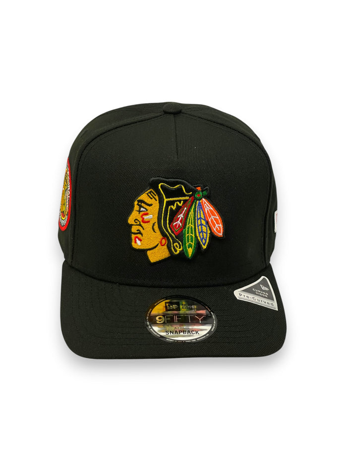 CHICAGO BLACKHAWKS (BLK) "9FIFTY AFRAME" NEW ERA SNAPBACK