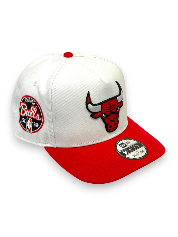 CHICAGO BULLS (WHITE) "9FIFTY AFRAME" NEW ERA SNAPBACK