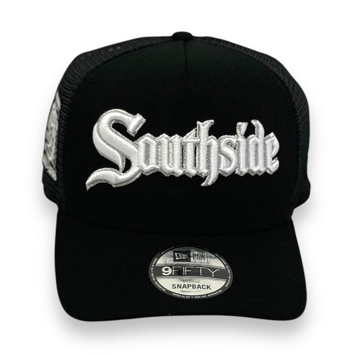 CHICAGO WHITESOX (BLACK) (95TH ANN) "9FIFTY AFRAME" TRUCKER NEW ERA SNAPBACK