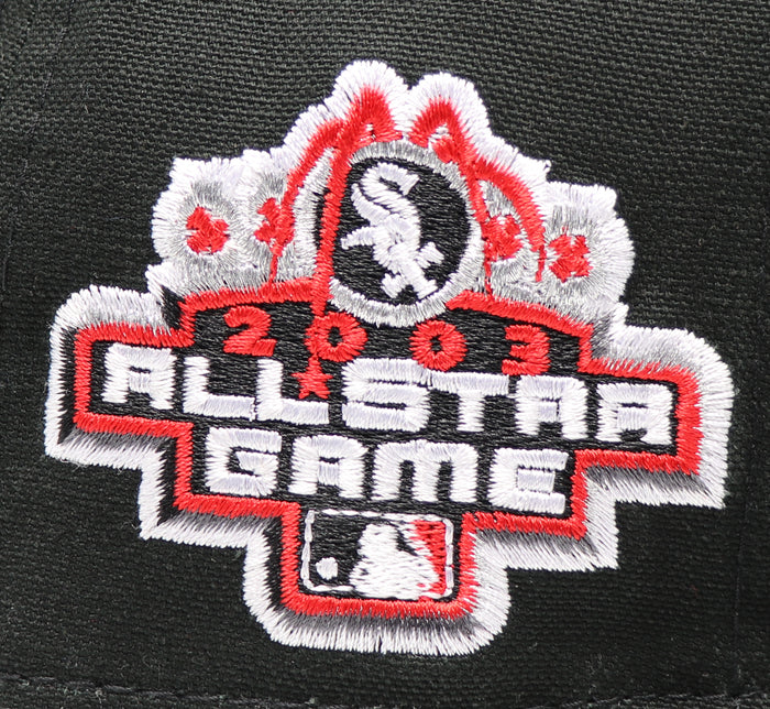 CHICAGO WHITESOX (BLACK PATENT LEATHER BRIM) (2003 ALLSTARGAME) NEW ERA 59FIFTY FITTED (RED UNDER VISOR) (S)