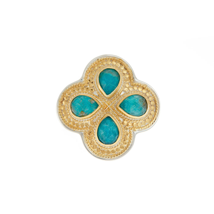 Chrysocolla Clover Ring