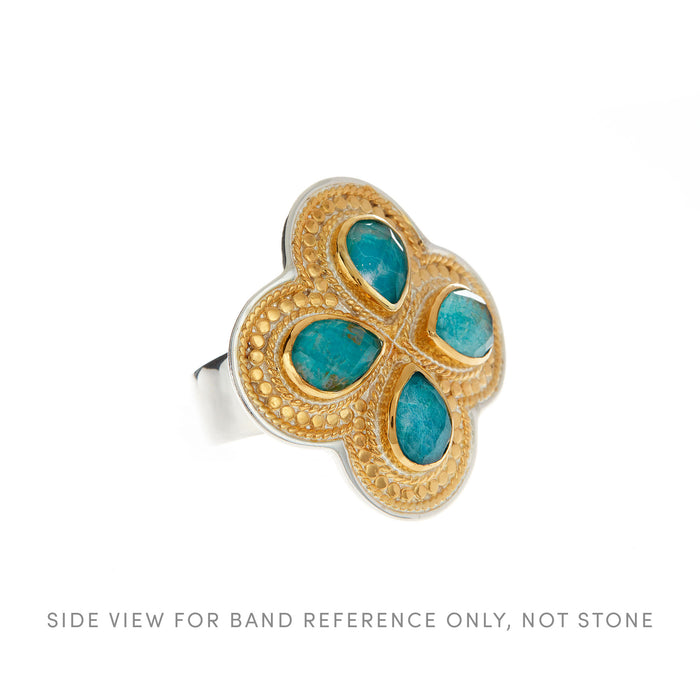 Chrysocolla Clover Ring