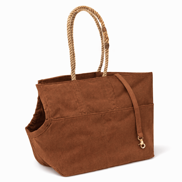 Cinnamon Waxed Cotton Canvas Dog CarrierDog TotesFound My Animal