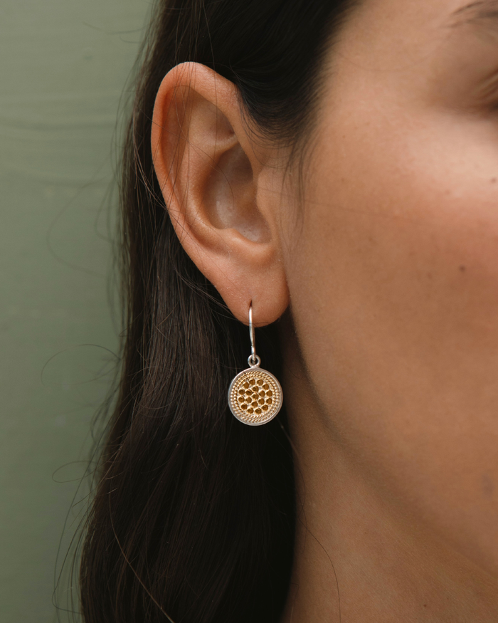 Classic Circle Drop Earrings - Gold