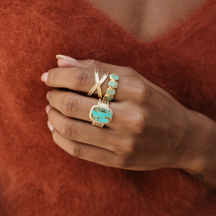Classic Cross Ring - Gold