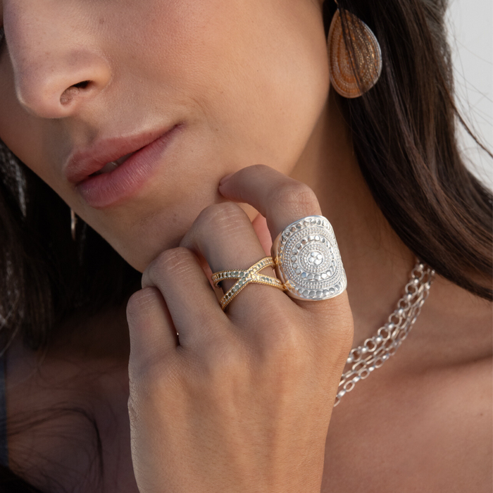 Classic Cross Ring - Gold