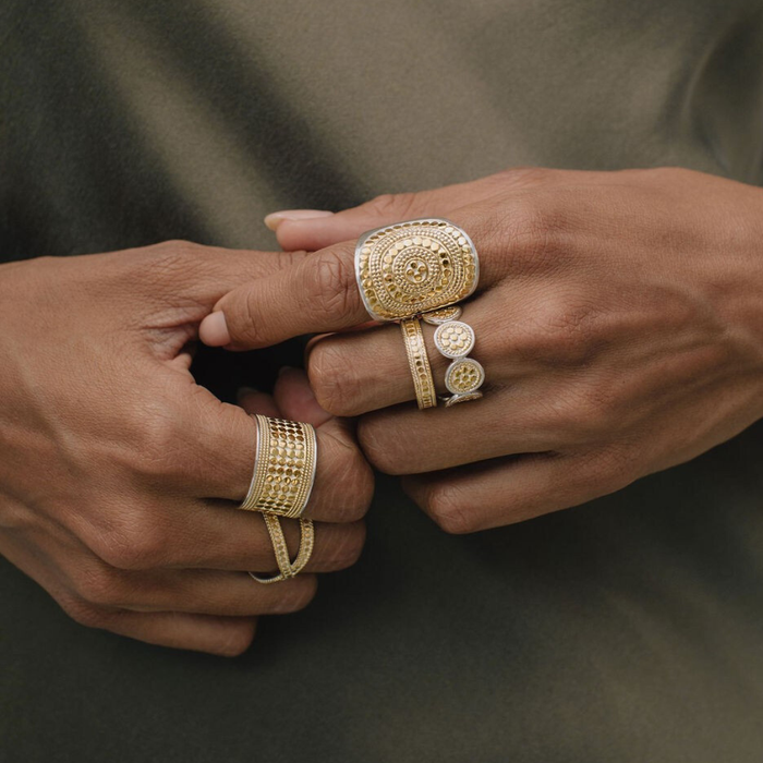 Classic Multi-Disc Ring - Gold