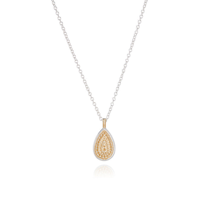 Classic Teardrop Pendant Necklace - Reversible