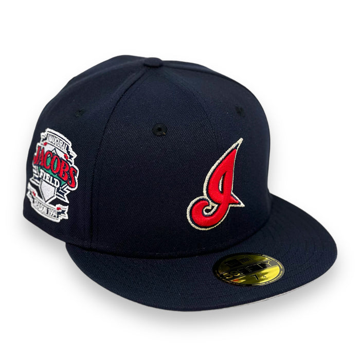 CLEVELAND INDIANS (I-LOGO) (JACOBS FIELD 1994) NEW ERA 59FIFTY FITTED (GREY UNDER VISOR)