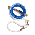 Cobalt Cotton Rope Dog Leash by Found My Animal | Adjustable & Secure Bolt SnapShop LeashesFound My AnimalS