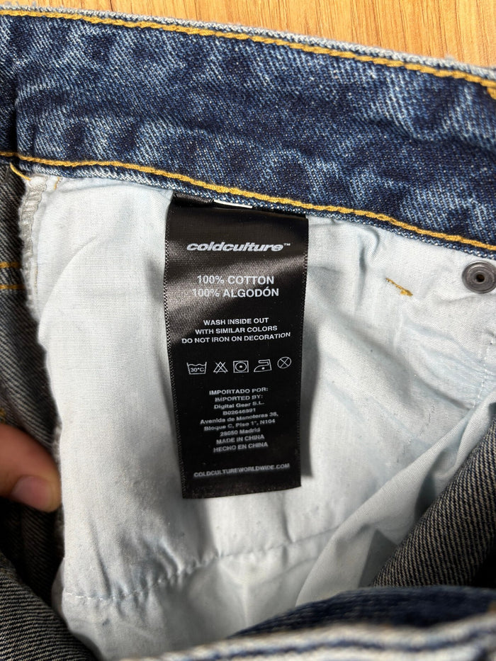 Cold Culture Baggy Blue Denim Jeans XL Wide Leg Carpenter Skater