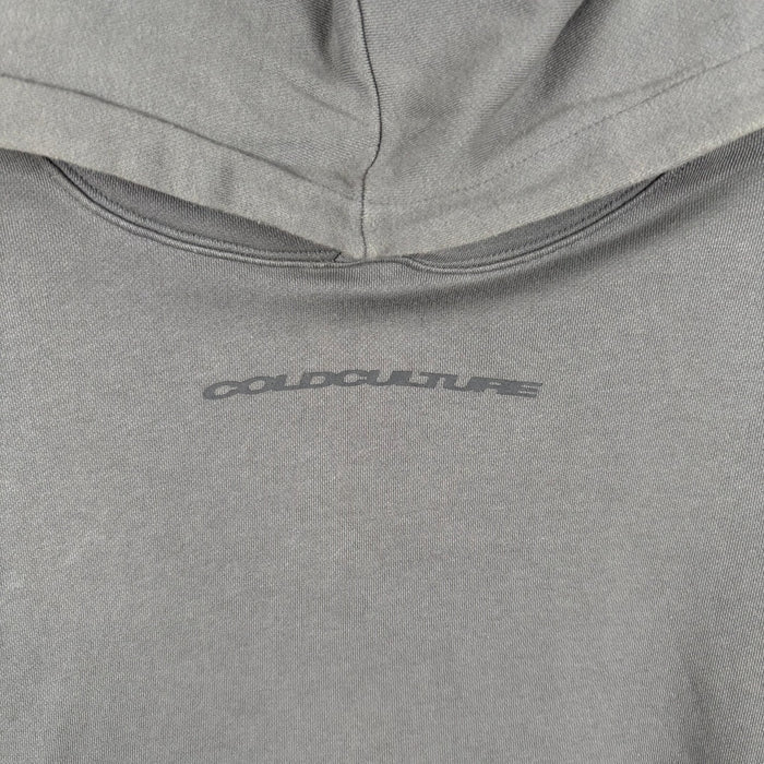 Cold Culture Washed Charcoal Oversized Hoodie Back Graphic Size M