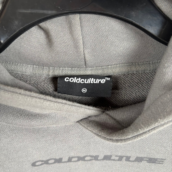 Cold Culture Washed Charcoal Oversized Hoodie Back Graphic Size M
