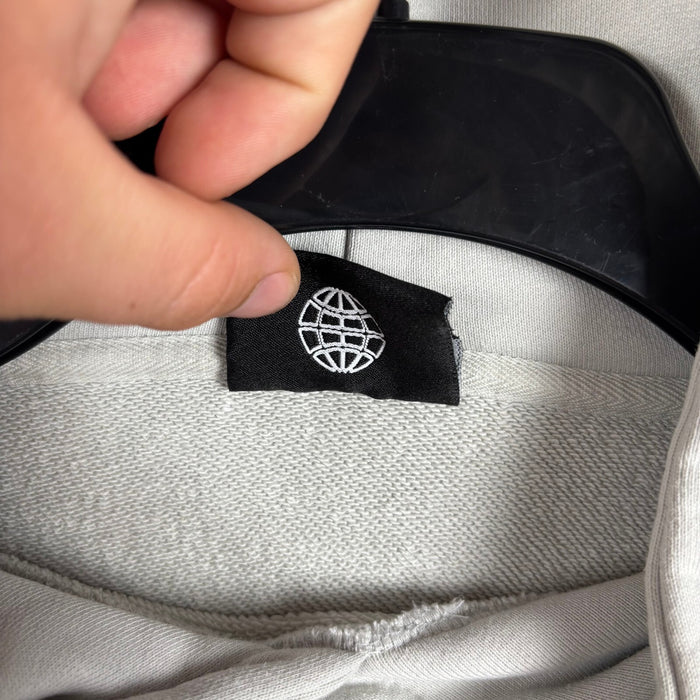 Cold Culture Worldwide Rose Hoodie Grey Oversized Pullover Size S