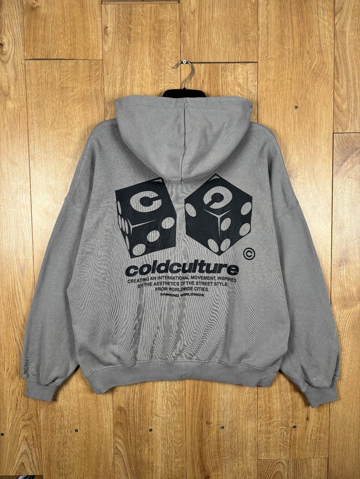 Cold Culture x Black Dice Grey Graphic Hoodie Size Medium