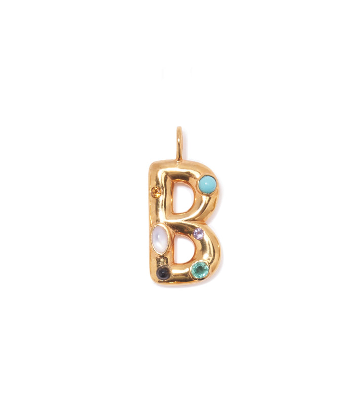 Confetti Letter “B” Charm
