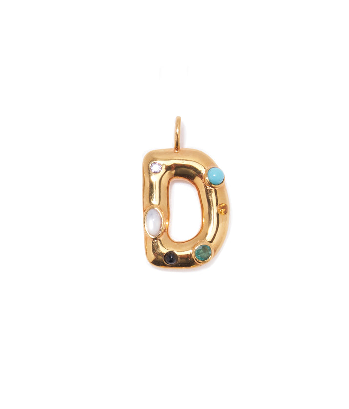 Confetti Letter “D” Charm