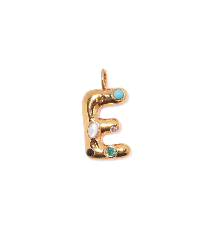 Confetti Letter “E” Charm