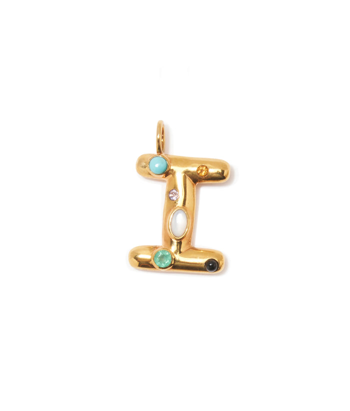 Confetti Letter “I” Charm