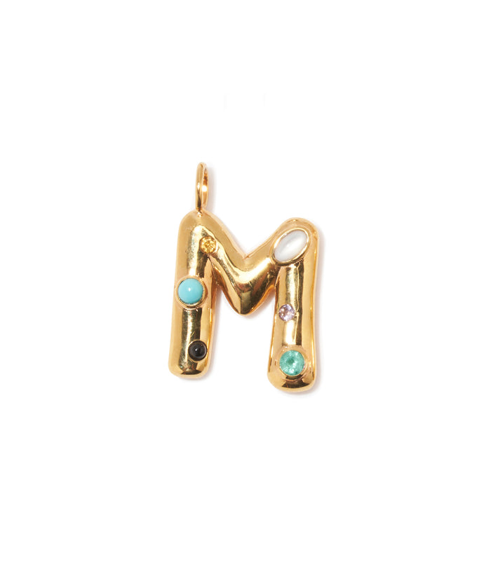 Confetti Letter “M” Charm