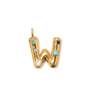 Confetti Letter “W” Charm