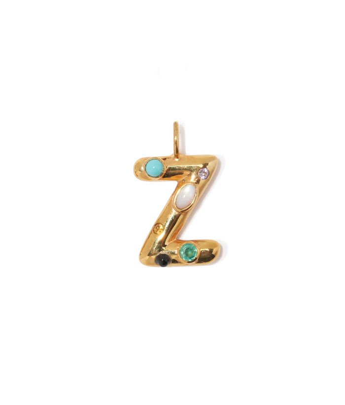 Confetti Letter “Z” Charm