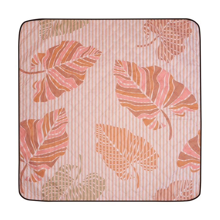 Studio shot of Nakie's picnic blanket in Autumn Leaves color, highlighting its warm and earthy tones